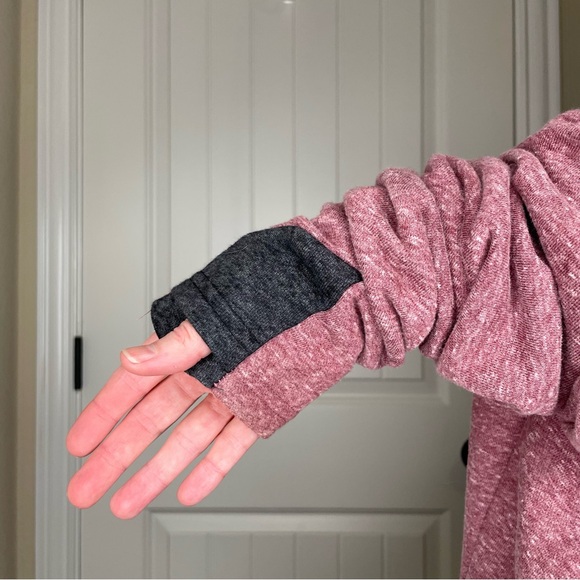 Ampersand Double Hood Sweatshirt Hoodie Berry Purple Pink Medium - Picture 5 of 7